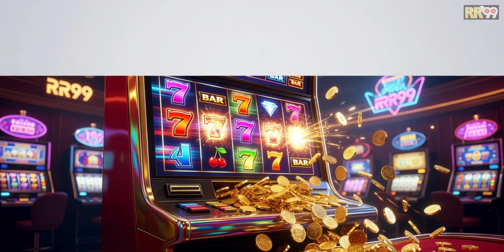 Khái niệm chơi game nổ hũ rr99 được minh họa qua hình ảnh slot machine hấp dẫn