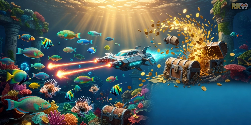 Khám phá đại dương sống động trong game bắn cá RR99 với cá đa dạng và boss mạnh mẽ