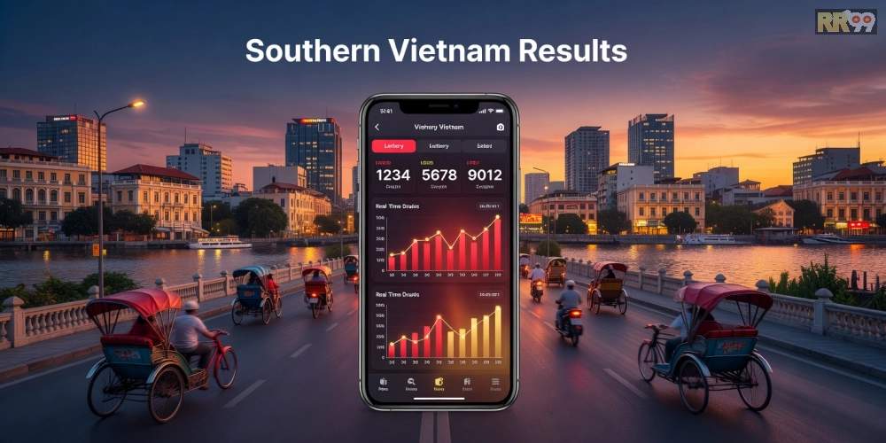 Hình minh họa khái niệm xổ số miền nam rr99 với các yếu tố số học và công nghệ hiện đại