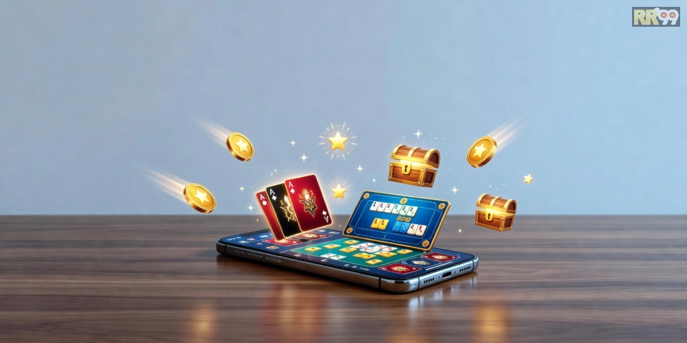 Hình minh họa khái niệm game bài đổi thưởng online rr99 với giao diện hiện đại