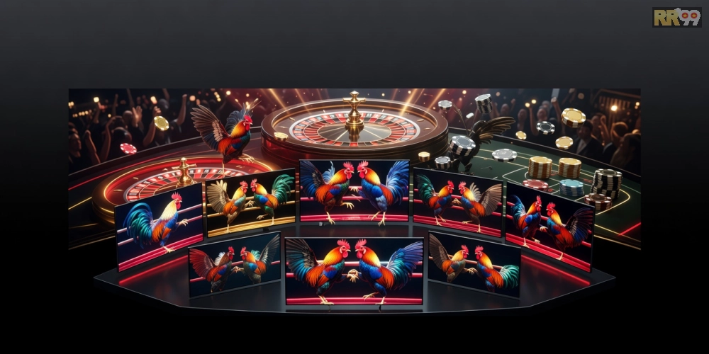 Giao diện chính của nền tảng xem đá gà trực tiếp casino rr99 với stream HD sắc nét